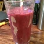 Healthy & nutritious strawberry & banana nectar smoothie